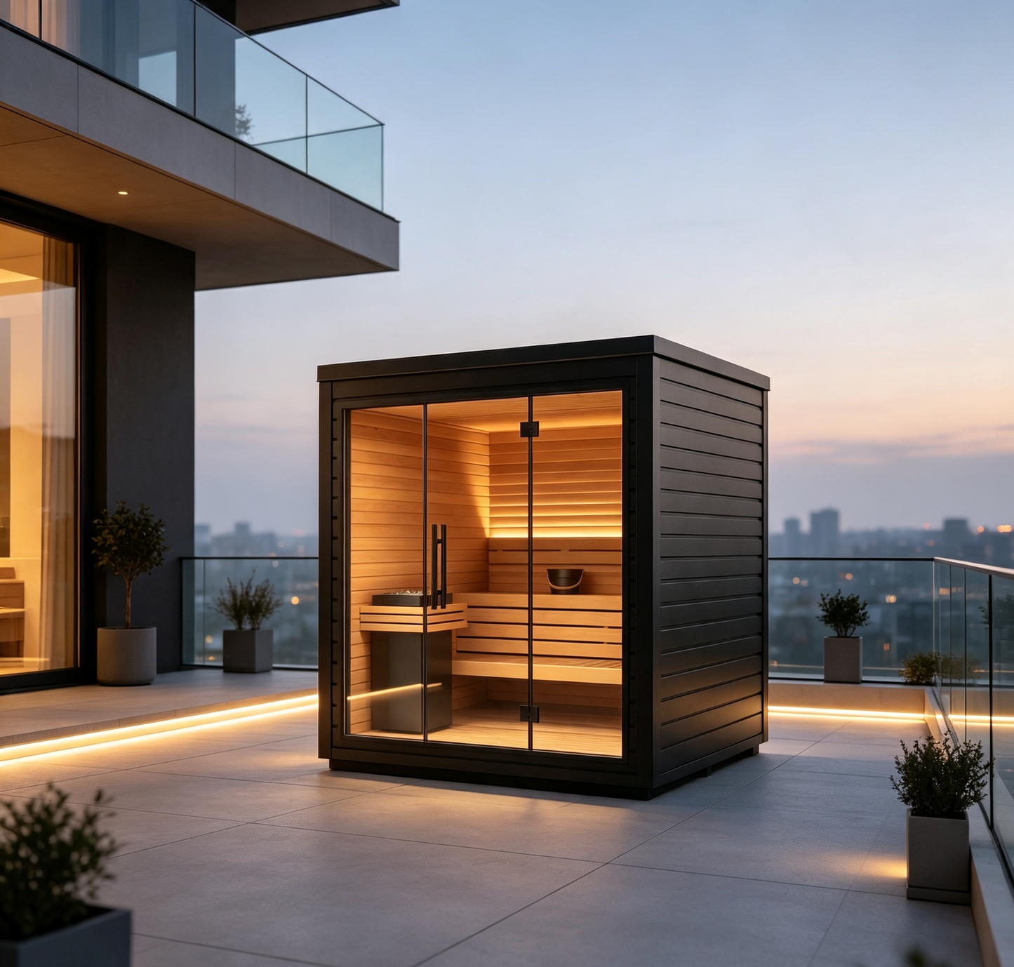 
                  
                    Outdoor Square Traditional Sauna Room - Outdoor 15
                  
                
