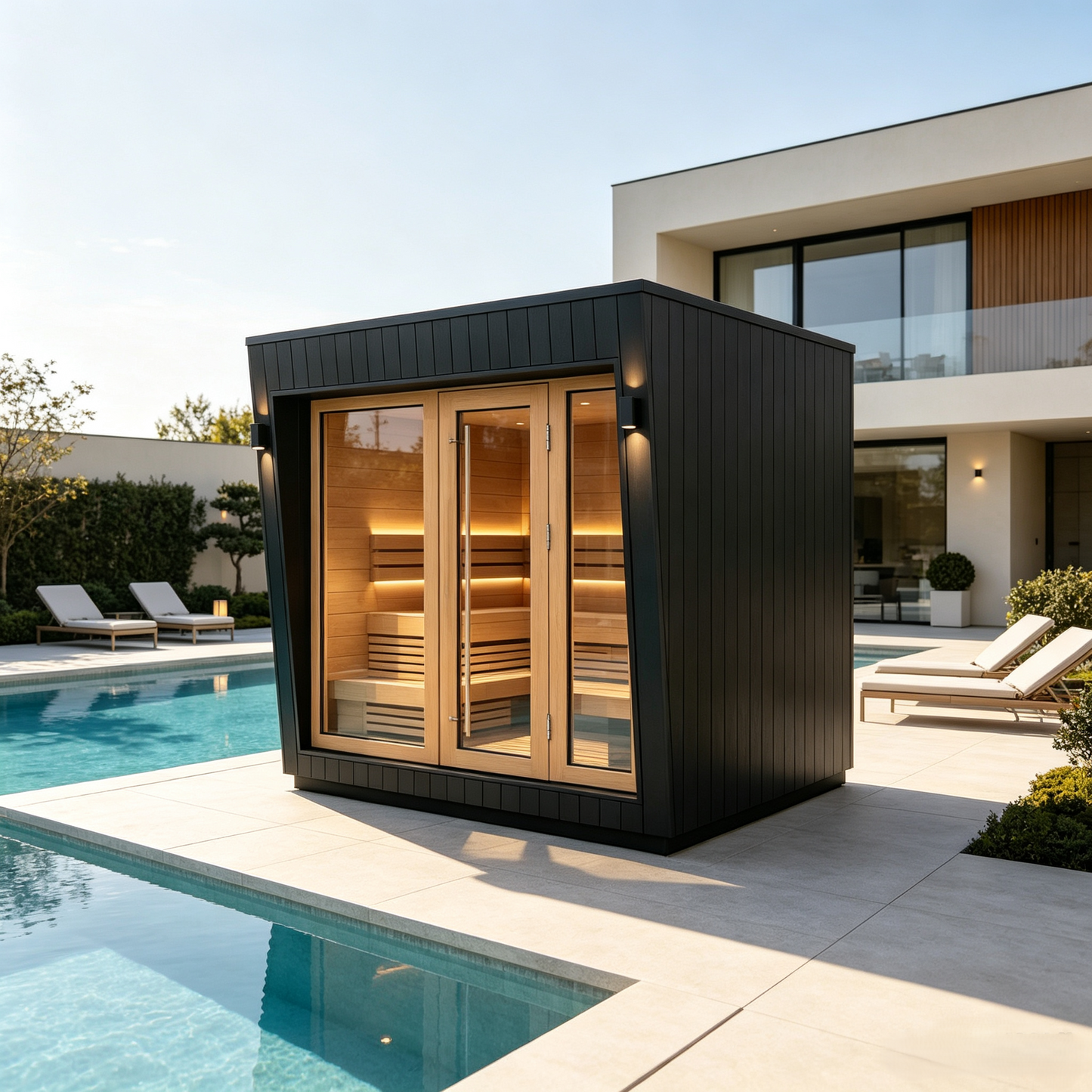 
                  
                    Outdoor Modern Black Hemlock Sauna - Outdoor 17
                  
                