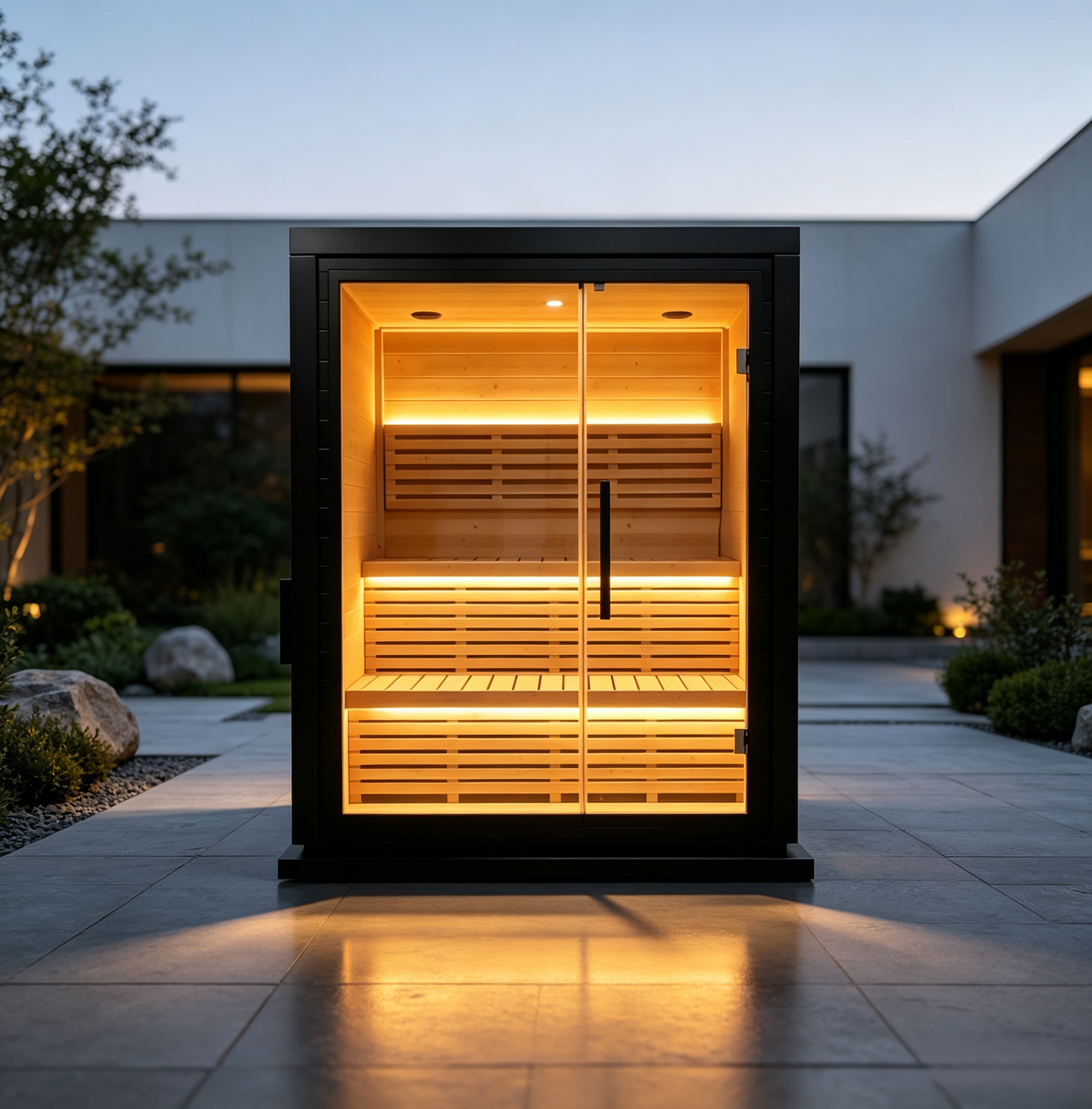
                  
                    Black Square Outdoor Sauna
                  
                