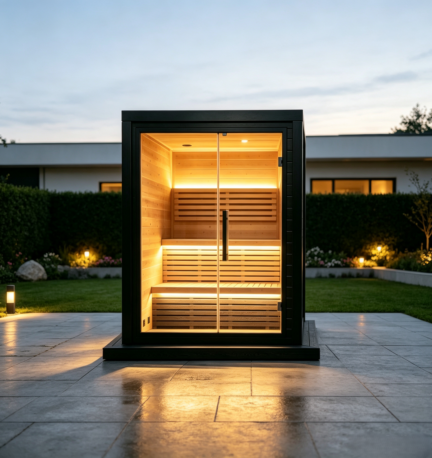 
                  
                    Black Square Outdoor Sauna - Square 8
                  
                