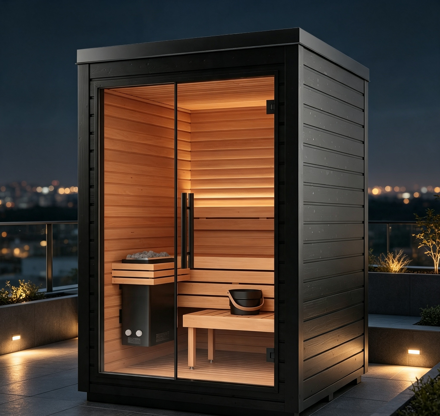 
                  
                    Outdoor Square Traditional Sauna Room - Outdoor 15
                  
                