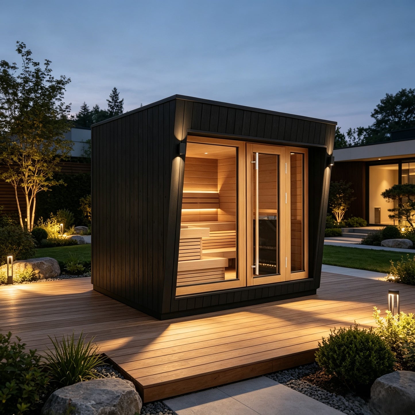
                  
                    Outdoor Modern Black Hemlock Sauna - Outdoor 17
                  
                