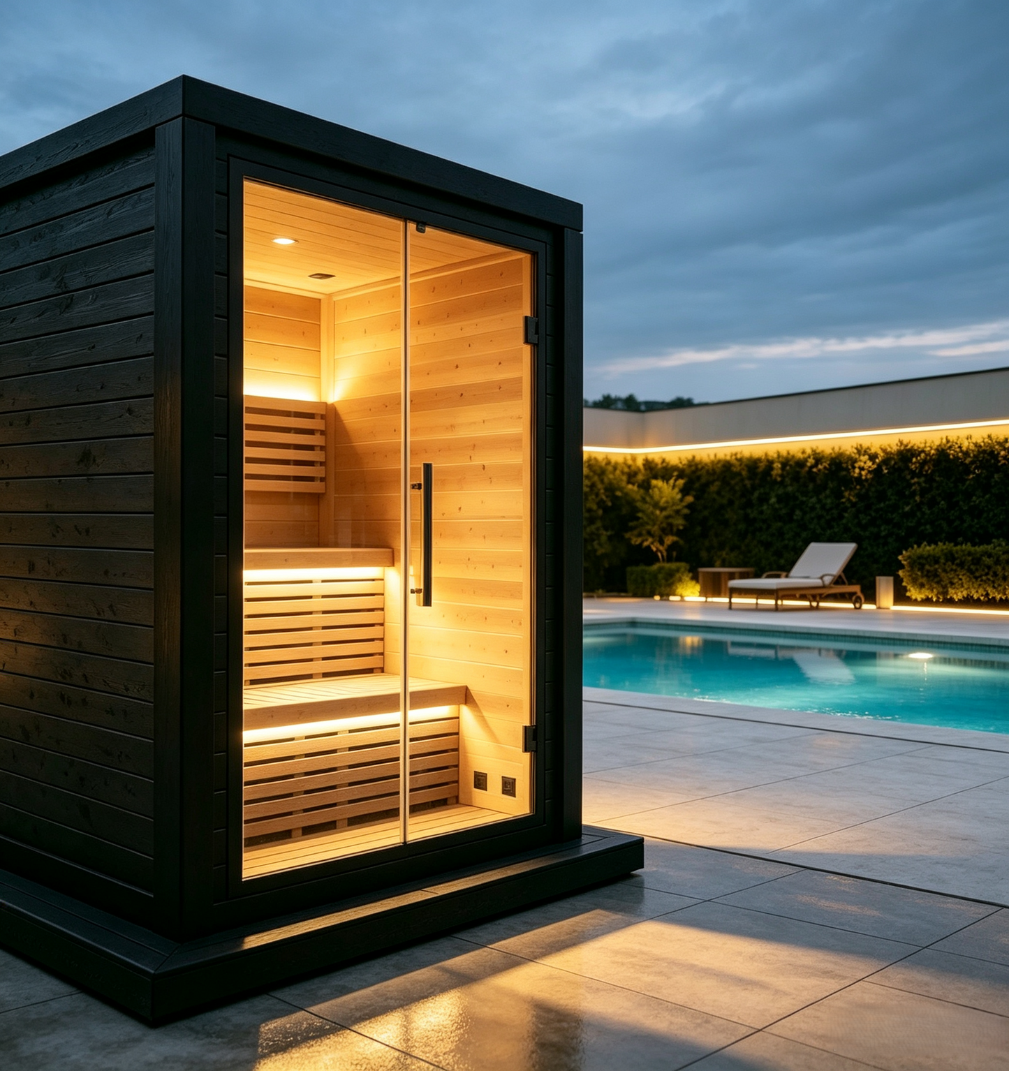 
                  
                    Black Square Outdoor Sauna - Square 8
                  
                