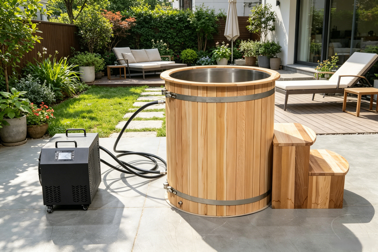 
                  
                    Premium Wooden Cold Plunge Tub
                  
                