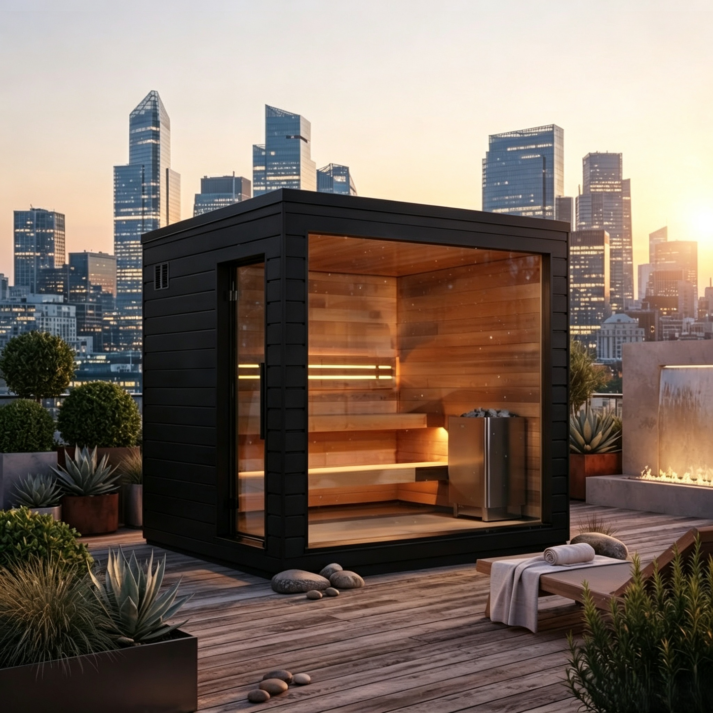 
                  
                    Spruce Outdoor Glass Landscape Sauna
                  
                