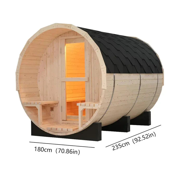 
                  
                    Outdoor Barrel Sauna with Porch
                  
                
