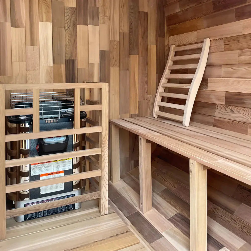 
                  
                    Outdoor Oval Cedar Barrel Sauna
                  
                