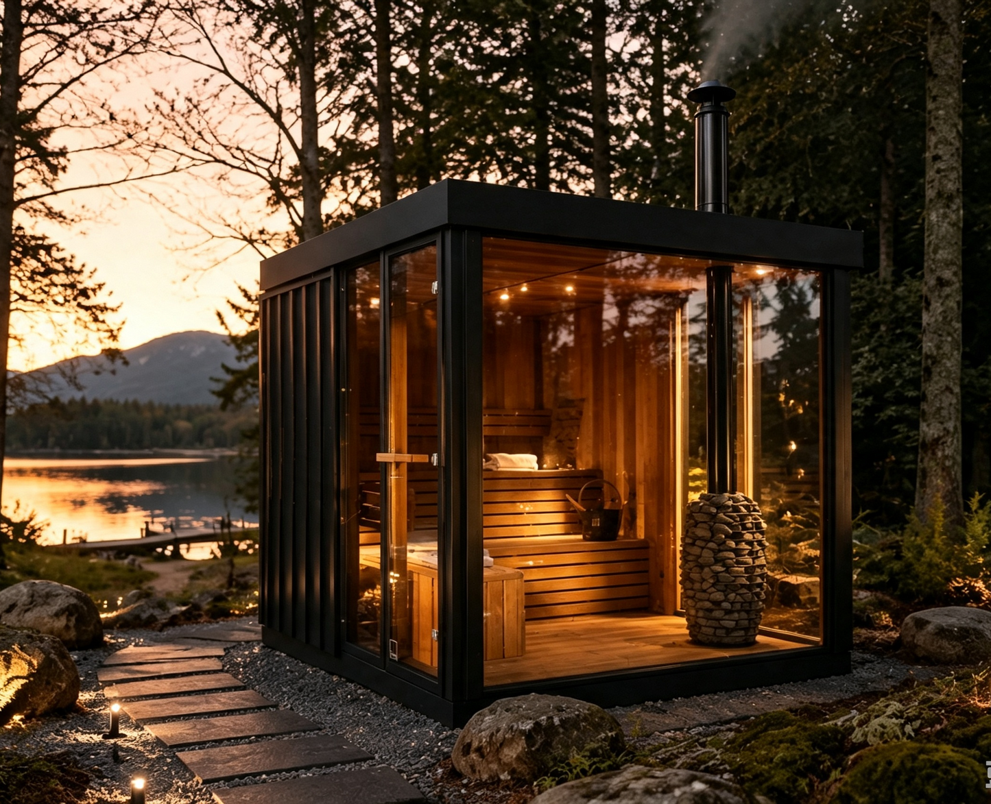 
                  
                    Outdoor Square Panoramic Glass Sauna - Square 12
                  
                