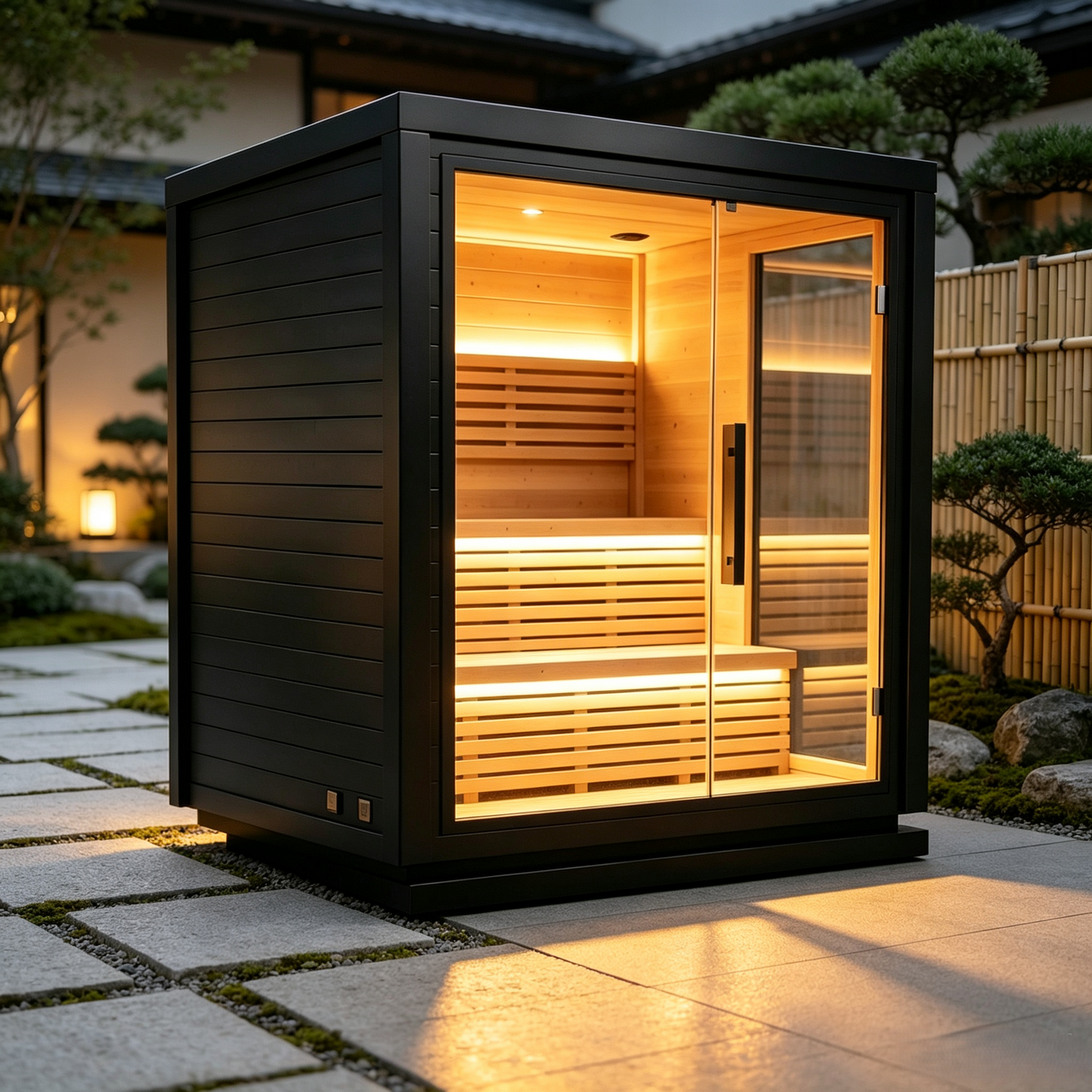 
                  
                    Black Square Outdoor Sauna
                  
                