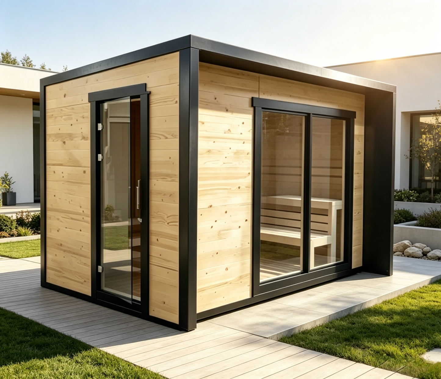 
                  
                    Modern Premium Spruce Backyard Sauna Cabin - Outdoor 12
                  
                