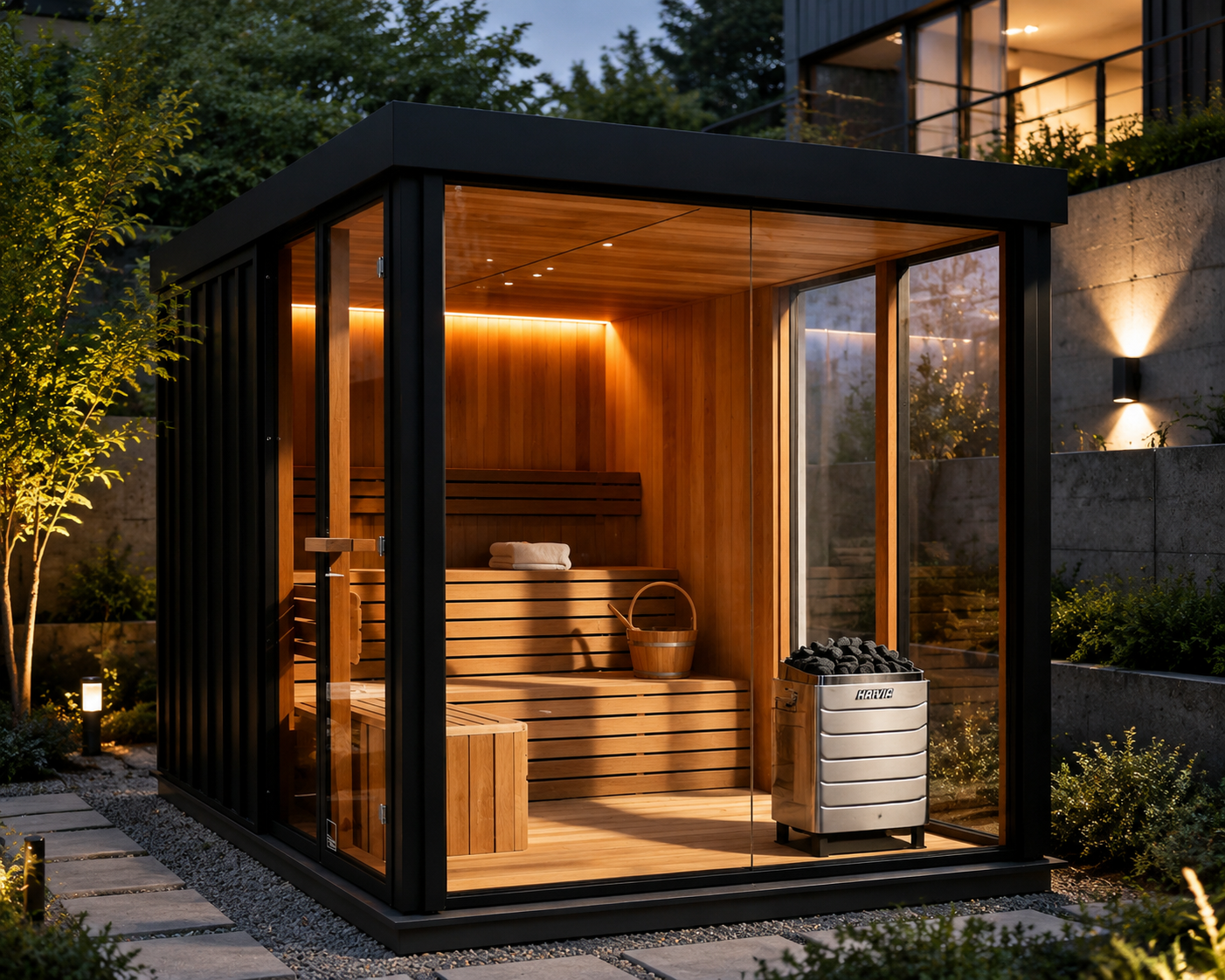 
                  
                    Outdoor Square Panoramic Glass Sauna - Square 12
                  
                