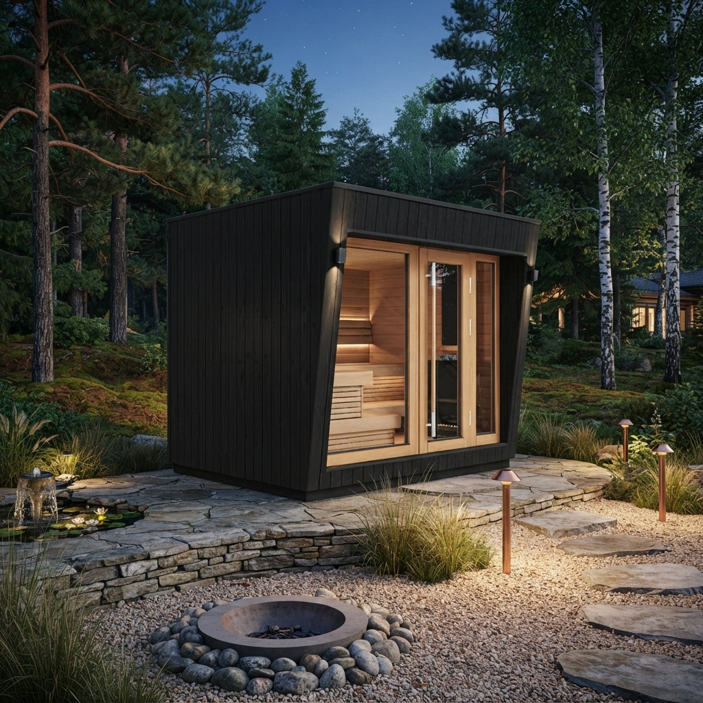 
                  
                    Outdoor Modern Black Hemlock Sauna - Outdoor 17
                  
                