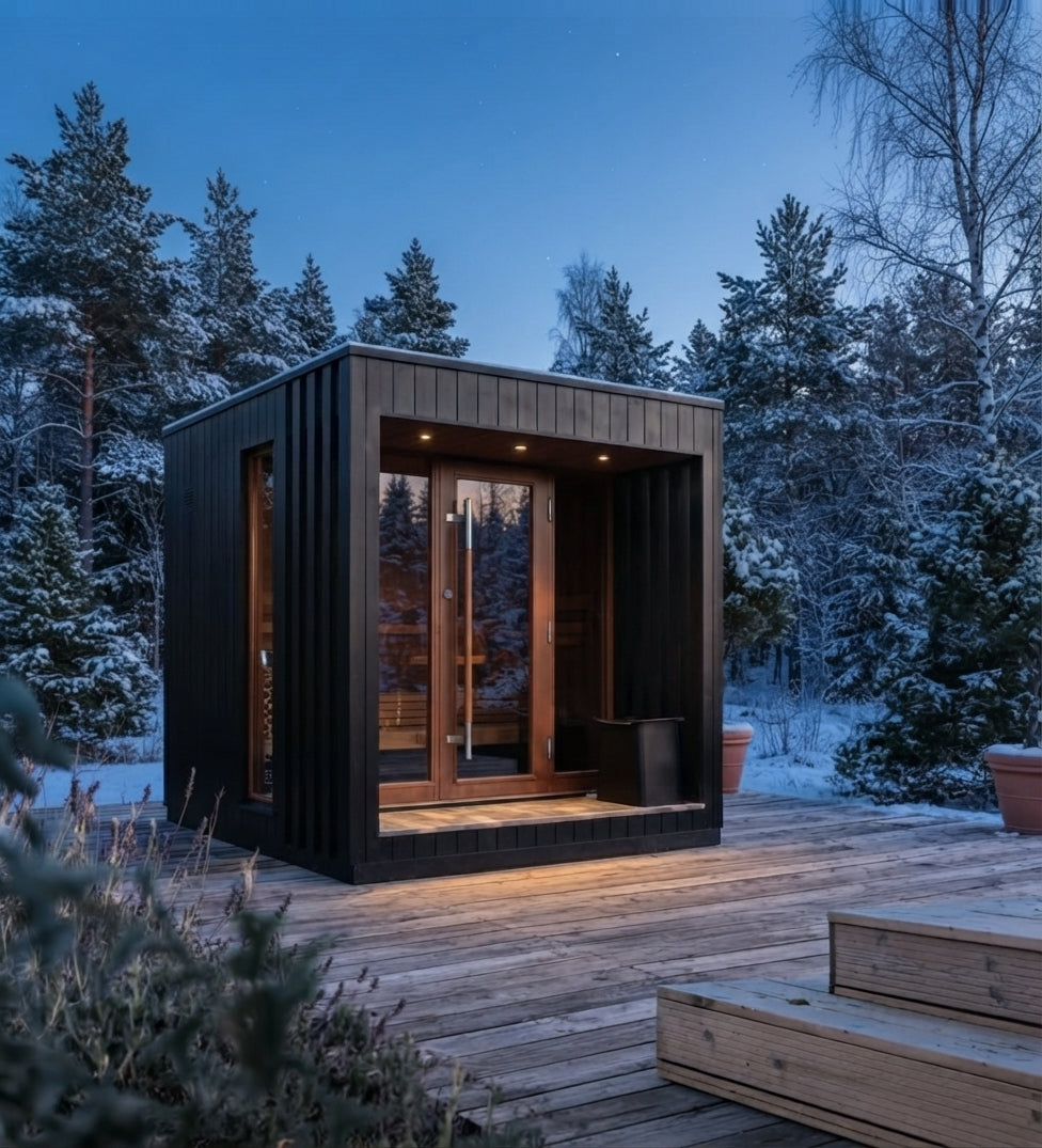 
                  
                    4‑Person Outdoor Square Backyard Sauna
                  
                