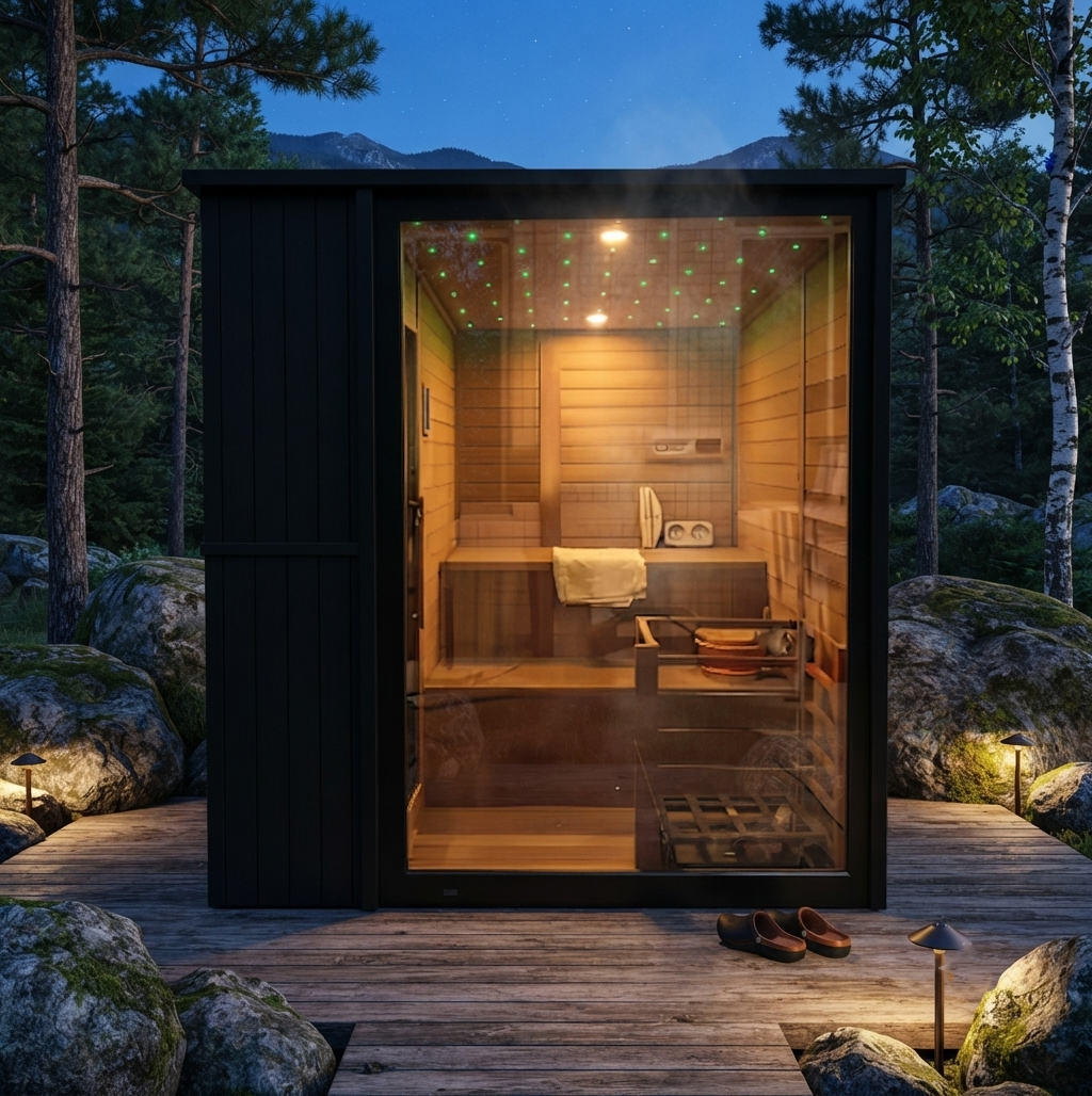 
                  
                    Luxury Outdoor Backyard Sauna Cabin
                  
                