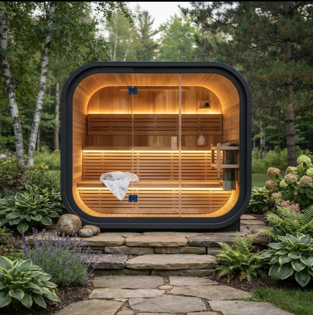 
                  
                    Outdoor Black Square Spruce Sauna - Square 10
                  
                